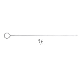 6 kpl ruostumattomasta teräksestä valmistettua kolmionvartaita, 30cm sarja 2