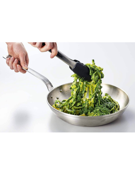 Mastrad kitchen tongs steel and silicone black