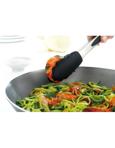 Mastrad keukentang staal en silicone zwart