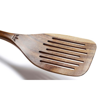 Dutchdeluxes XL openwork spatula acacia wood 34.5 x 9 cm 2
