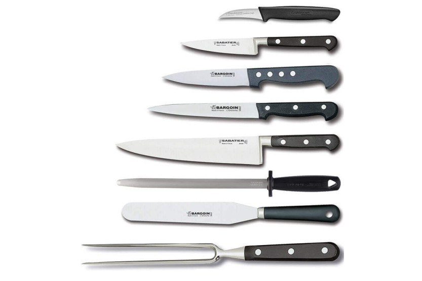 Malette de Chef Bargoin 5 köksknivar + 3 köksredskap