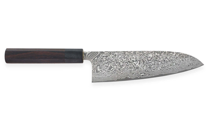 Takeshi Saji R2 Nickel Damas 18cm Cuchillo santoku japonés hecho a mano
