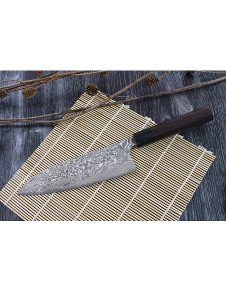 Takeshi Saji R2 Nickel Damas 18cm Cuchillo santoku japonés hecho a mano