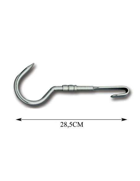 Gancho giratório Fischer Bargoin para barras de 15mm , capacidade 150kg