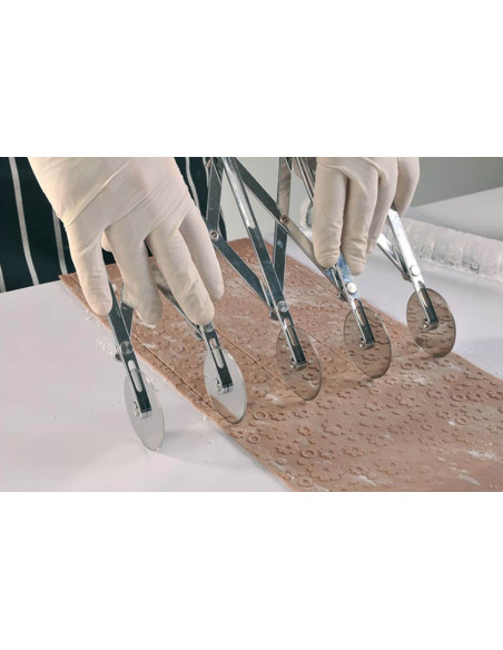 Multi-Coupe-Rolle Metall doppelt 5 glatte Rollen und 5 geriffelte Rollen Edelstahl