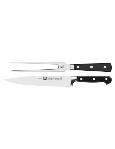 Täljset Zwilling Professional S smidd Köttgaffel och skivkniv