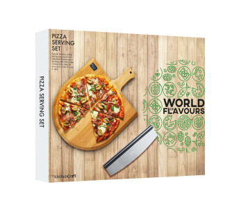 Kitchencraft World of Flavours pizzaset 34x35cm 2