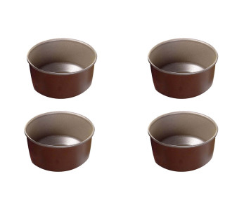 4 Gobelin yksittäisen soufflé-muotin setti, halkaisija 8cm.