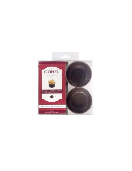 Set of 4 Gobel individual soufflé moulds diameter 8cm