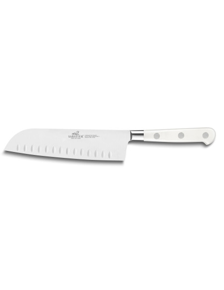 Sabatier Toque blanche 18 cm coltello santoku con fossette forgiato al 100%