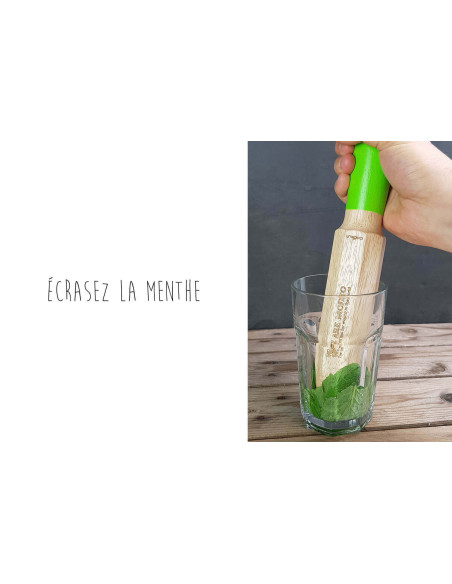Cookut We Are Mojito 4 in 1 Pestello dosatore in legno 28 cm