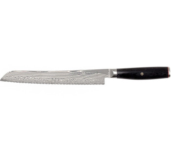 Miyabi 5000FCD Coltello da pane giapponese 24 cm lama damasco 48 strati manico in pakkawood 2