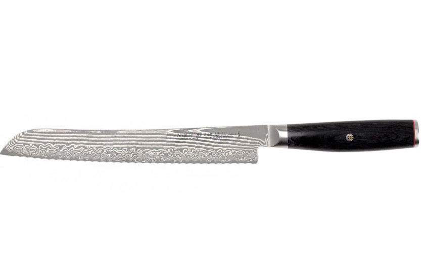 Miyabi 5000FCD japans broodmes 24cm damascus lemmet 48 lagen pakkahout handvat