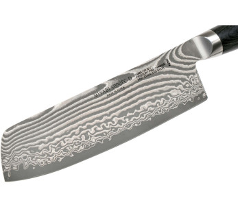 Miyabi 5000FCD Japanilainen nakiri veitsi 17cm damascus terä 48 kerrosta pakkawood kahva 2