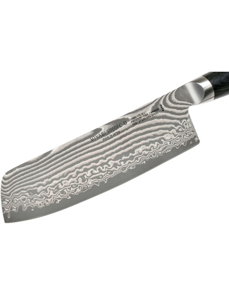 Miyabi 5000FCD Japanese nakiri knife 17cm damascus blade 48 layers pakkawood handle