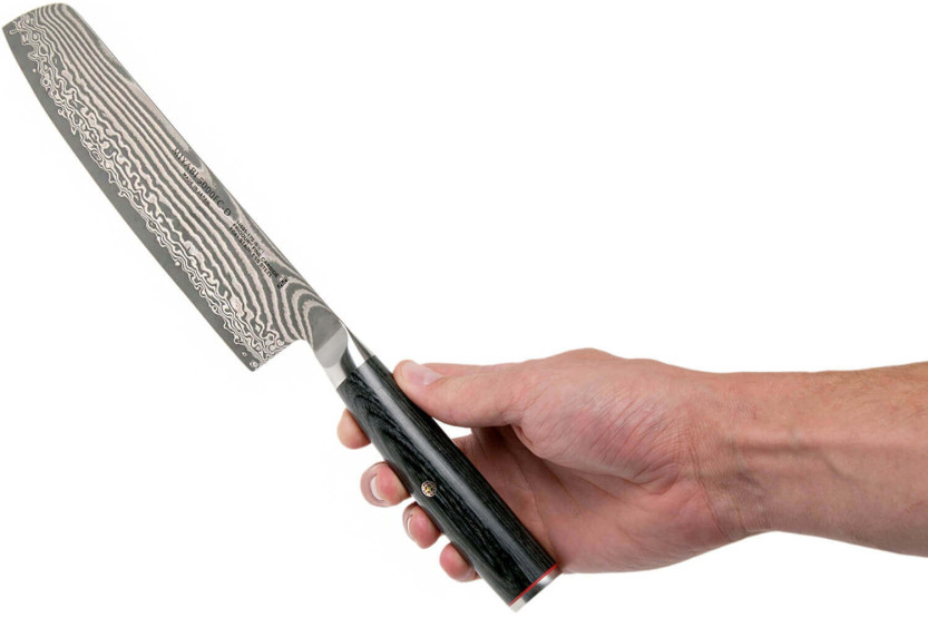 Miyabi 5000FCD Japanese nakiri knife 17cm damascus blade 48 layers pakkawood handle