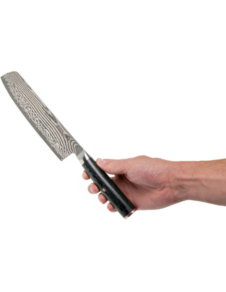 Miyabi 5000FCD Japanese nakiri knife 17cm damascus blade 48 layers pakkawood handle