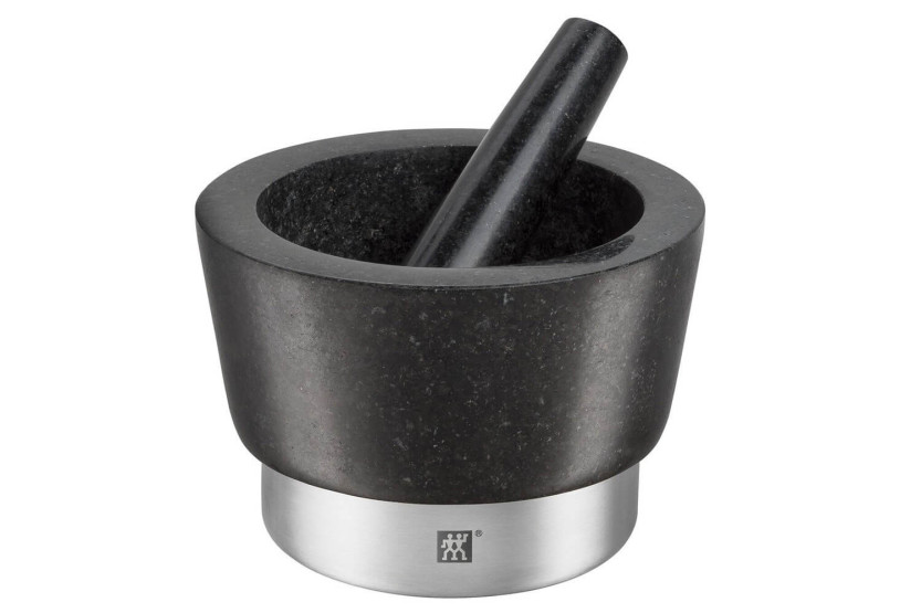 Zwilling Spices maustemurska ja -murskain mustasta graniitista halkaisija 15cm