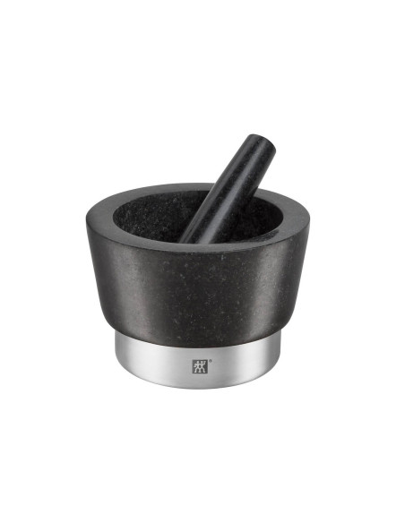 Zwilling Spices morter og støder i sort granit, diameter 15 cm