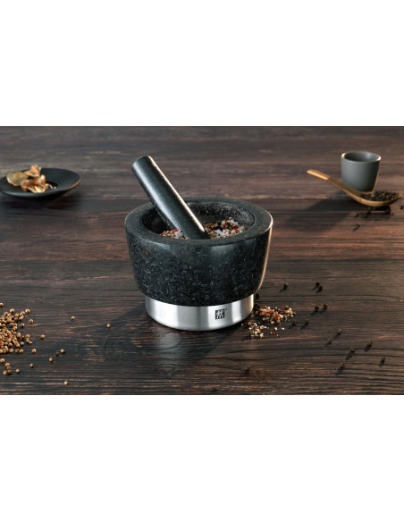 Mortero de granito negro Zwilling Spices diámetro 15cm