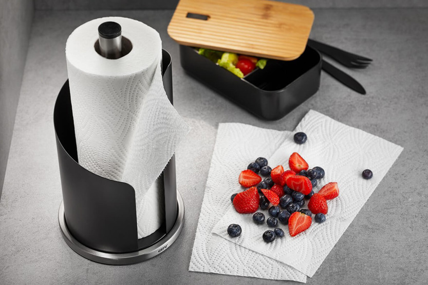 Kitchen roll holder Gefu Curve 30cm black