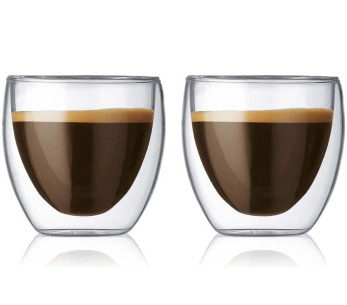 Conjunto de 2 copos Bodum Pavina 8cl de parede dupla