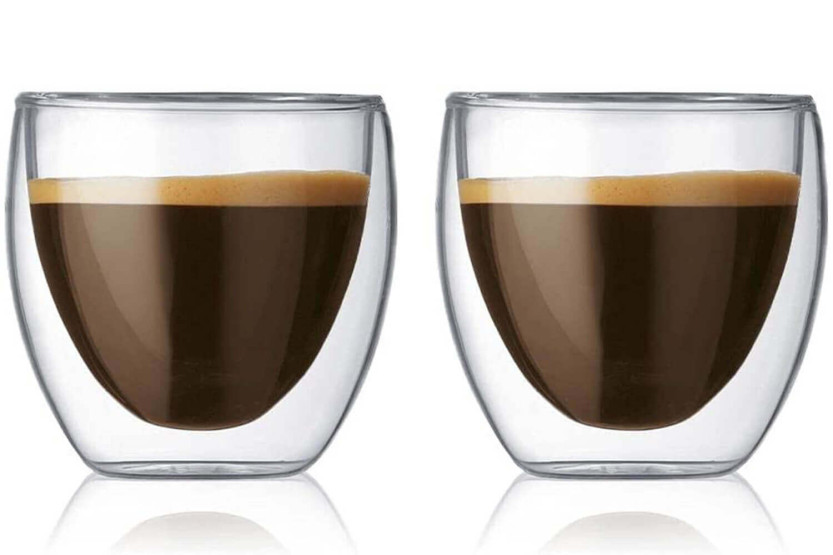 Set van 2 Bodum Pavina 8cl dubbelwandige glazen