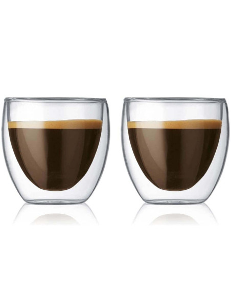Set van 2 Bodum Pavina 8cl dubbelwandige glazen