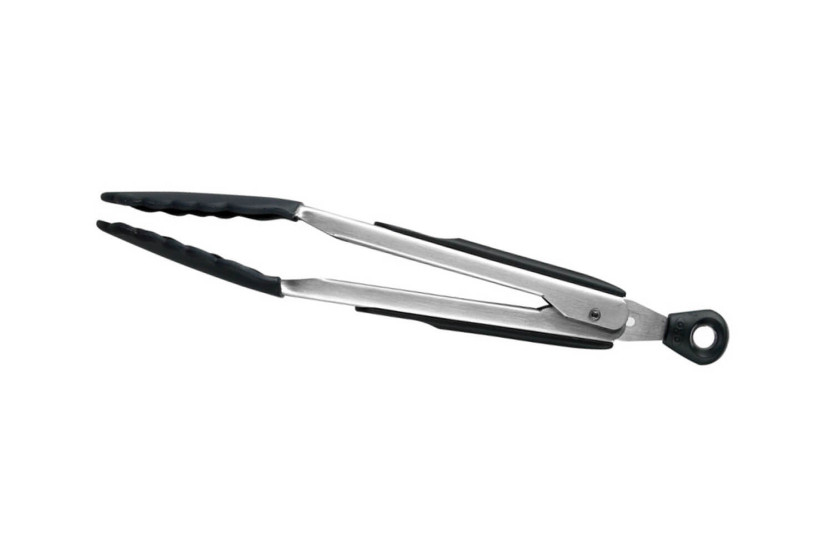 Steel and silicone serving tongs 22 cm