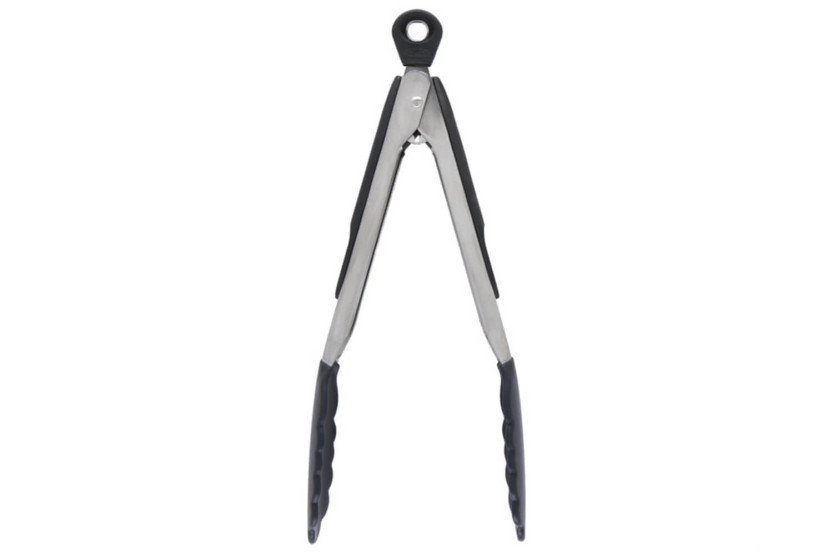 Steel and silicone serving tongs 22 cm