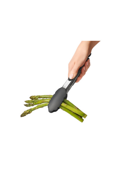 Steel and silicone serving tongs 22 cm