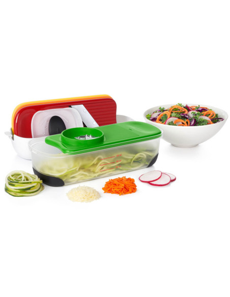 Set 2 Reiben + 1 Hobel + 1 Spiralizer mit Auffangbehälter OXO