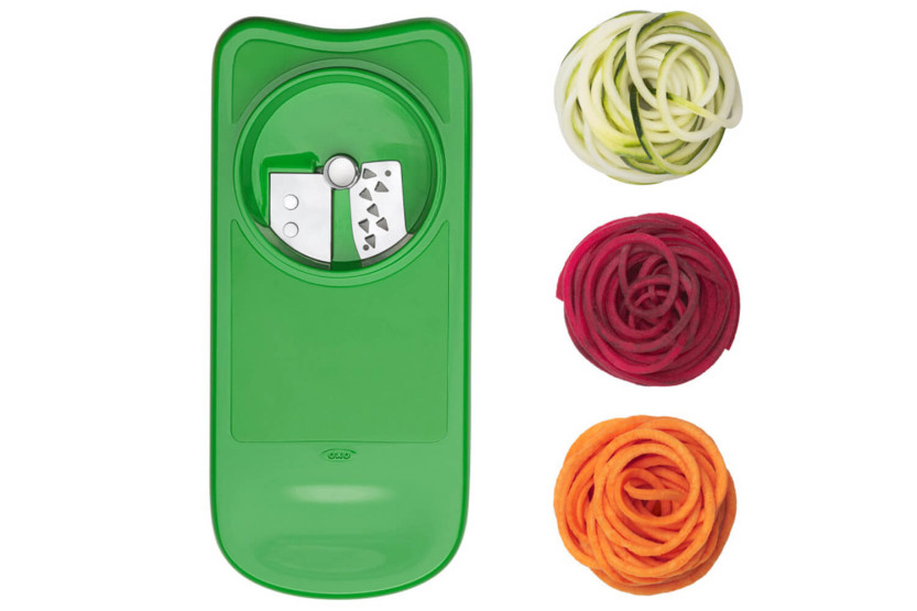 Set 2 Reiben + 1 Hobel + 1 Spiralizer mit Auffangbehälter OXO