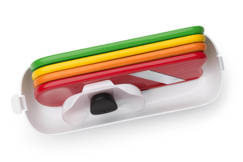 Set 2 Reiben + 1 Hobel + 1 Spiralizer mit Auffangbehälter OXO