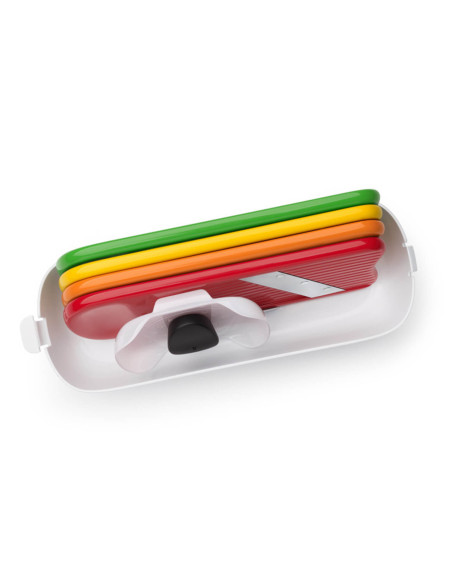 Set 2 Reiben + 1 Hobel + 1 Spiralizer mit Auffangbehälter OXO