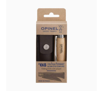 Opinel tradisjonelt eskesett nr. 8 8,5 cm roterende blad + etui