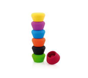 2 rolhas de champanhe de silicone Pulltex coloridas 2