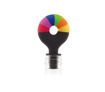 Tappo in silicone Pulltex per vino e champagne + 6 pennarelli colorati per bicchieri