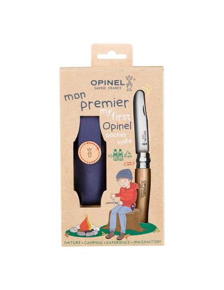 Mon premier Opinel rounded blade 8cm set + case