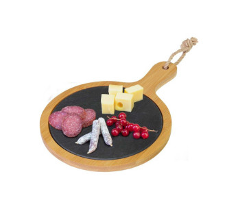 Westmark Tapas + Friends slate and bamboo serving plate 2