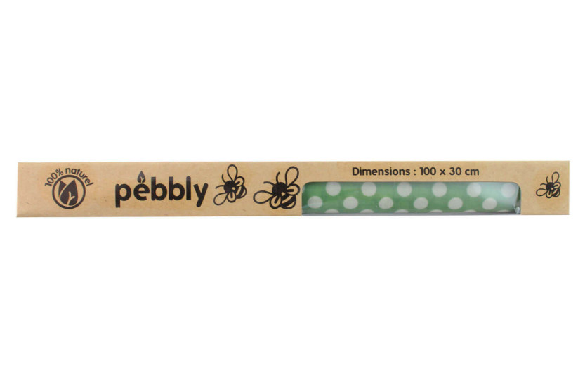 Pebbly uudelleenkäytettävä mehiläisvahakääre rulla 1m