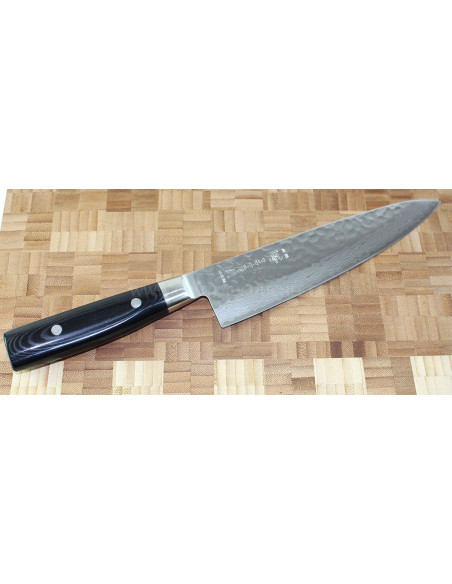 Cuchillo de cocinero japonés Yaxell ZEN 20cm Hoja de damasco de 37 capas
