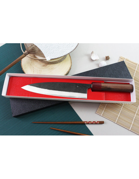 Wusaki Yuzo BS2 21cm handgemaakt Japans koksmes