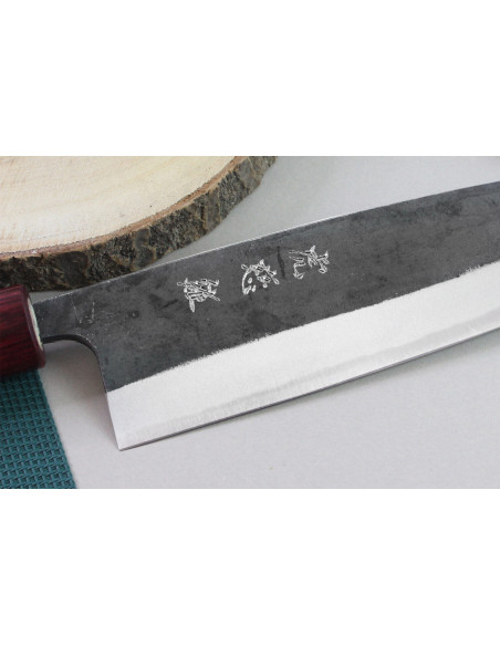 Faca de chef japonesa Wusaki Yuzo BS2 de 21 cm feita à mão