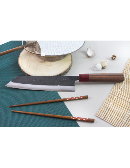 Kiritsuke puukko japonais artisanal Wusaki Yuzo BS2 21cm