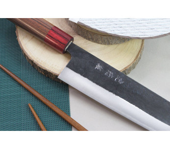 Faca kiritsuke japonês artesanal Wusaki Yuzo BS2 21cm 2