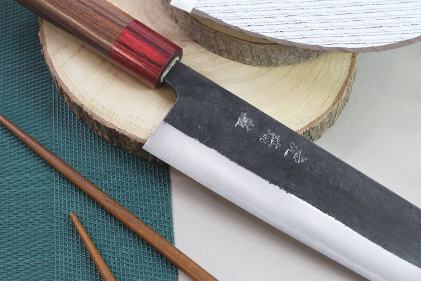 Kiritsuke-messer japonais handwerkliche Wusaki Yuzo BS2 21cm