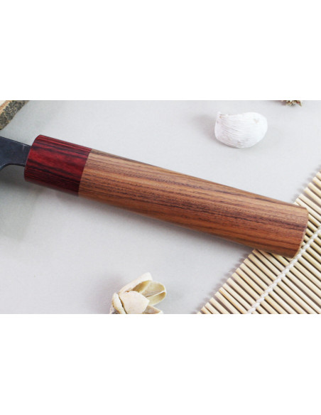 Coltello da cuoco giapponese Wusaki Yuzo BS2 da 24 cm fatto a mano