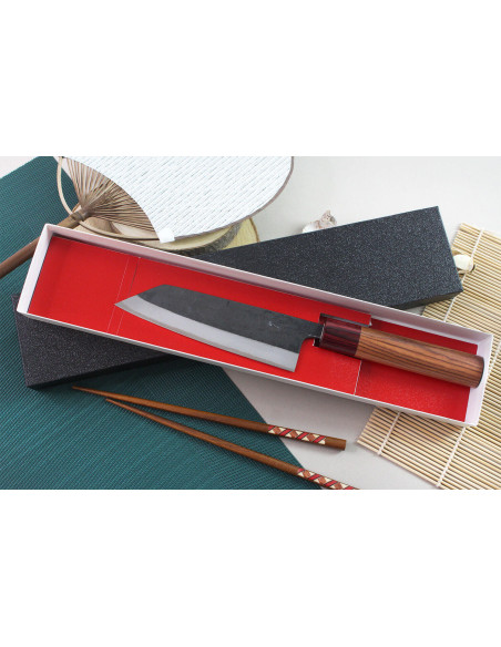 Kiritsuke veitsi japonais artisanal Wusaki Yuzo BS2 15cm 15cm