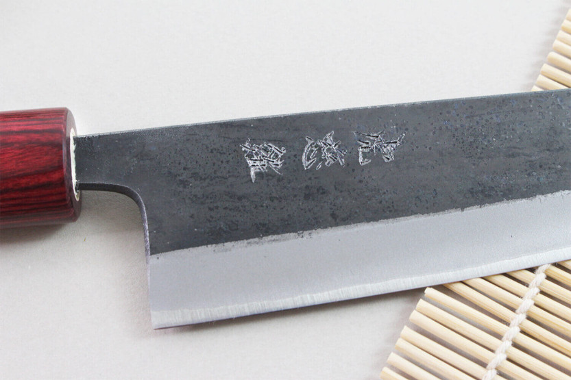 Coltello kiritsuke giapponese artigianale Wusaki Yuzo BS2 15cm